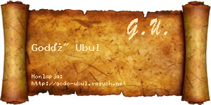 Godó Ubul névjegykártya