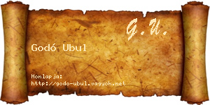 Godó Ubul névjegykártya